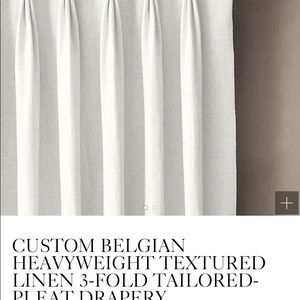 4 panels Belgian textured linen NEW